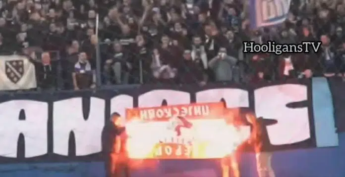Video Manijaci Zapalili Jos Jedan Oduzeti ‘Trofej‘ Protivnicke Navijacke Grupe