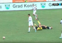 Fudbaler Slobode srušio Mirzu Kazlagića: Sudac završio na leđima, publika oduševljeno aplaudirala Fudbaler Slobode Srusio Mirzu Kazlagica Sudac Zavrsio Na Ledima Publika