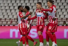 Crveno-bijela autentična naslov: Zvijezda protiv OFK pritvora Real i Juventus Crveno Bijela Autenticna Naslov Zvijezda Protiv Ofk Pritvora Real I Juventus