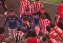 PREDIGRA ZA REVANŠ NA ETIHADU: Ben Vajt dobio ćuške od porodice Simeone, razdvajalo ih obezbeđenje! (VIDEO)