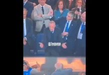 Florentino Perez snimljen u žestokoj raspravi s navijačima Real Madrida dok osiguranje oduzima transparente protiv predsjednika